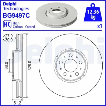 Stabdžių diskas DELPHI BG9497C