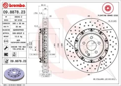 Stabdžių diskas BREMBO 09.8878.23 kaina