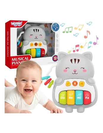WOOPIE Interactive Piano Kitty Musical Organ Sounds Light 18m+