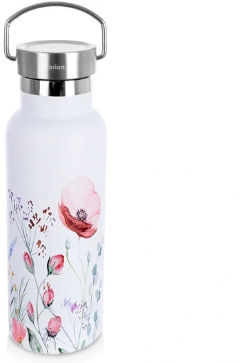 Termosas butelio formos, 560 ml, baltas, 7,5 × 7,5 × 22 cm