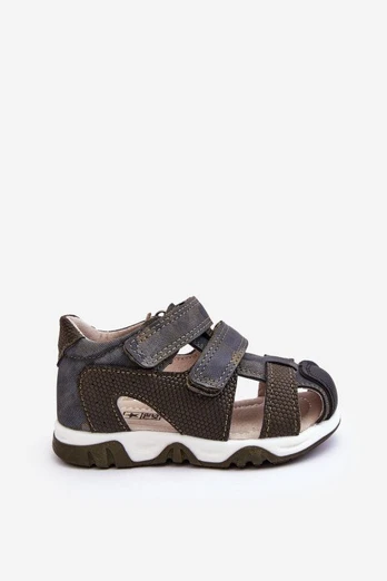 Vaikiški Velcro sandalai Dark Green Falcon