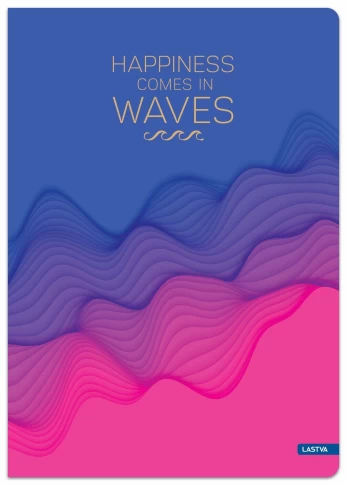 Knyga A5 96lap 70g lin WAVES