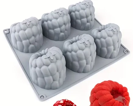 Silikoninė kepimo forma avietė, balta