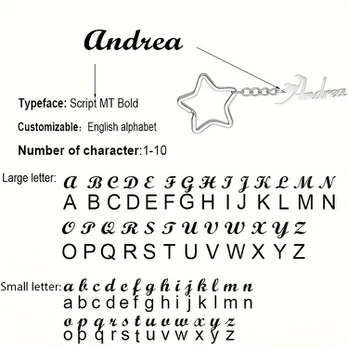 Abėcėlės pakabukas, 1 vnt, Raktų pakabukas 19-Script MT paryškintas