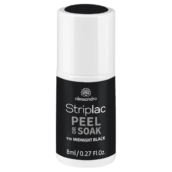 Alessandro STRIPLAC PEEL OR SOAK nagų lakas MIDNIGHT BLACK 8 ml