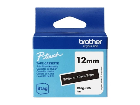 Brother Baltas ON Juodas 12MM 4M/UNLAMINATED