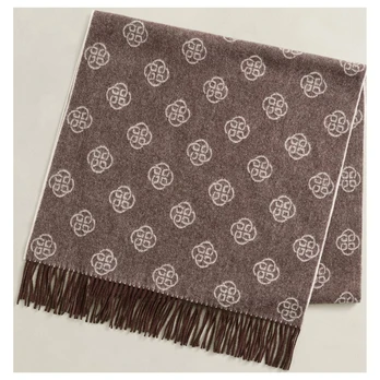 Šalikas moterims, Ruda, Monogram wool scarf