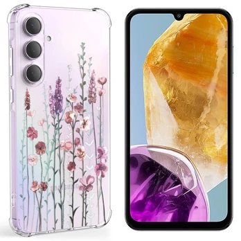 „BAILI“ dėklas, „Samsung Galaxy A14 5G“ su gėlių raštu, permatomas