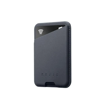 Mujjo MagSafe Card Wallet for iPhone 12-17 with Premium Velore Leather - Basalt