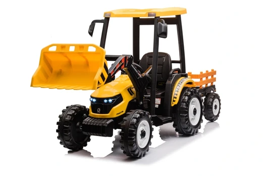MEGA D68 Tractor Vehicle With Trailer Yellow