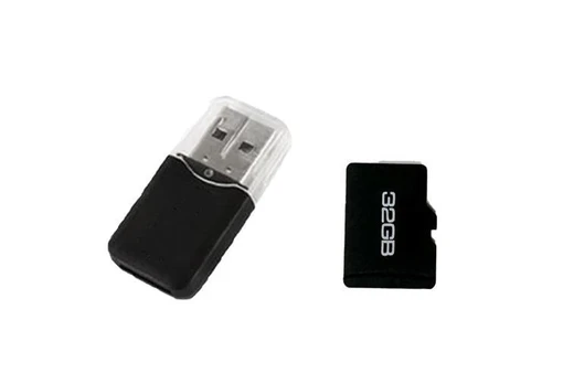 32 GB Micro SD atminties kortelė + USB adapteris