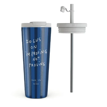 Focus On - Travel Mug, 700 ml / Flap & Straw Set