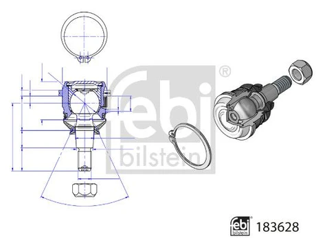 Šarnyras / girgždukas FEBI BILSTEIN 183628