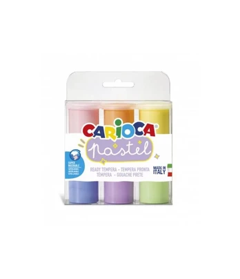 Tempera dažai CARIOCA Pastel, 6 spalvos, 25 ml
