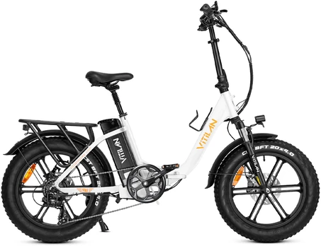 Elektrinis dviratis Vitilan U7, 20", 750W, 20Ah, baltas