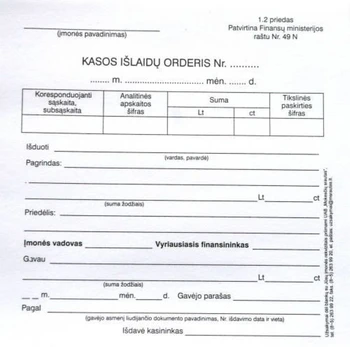 Kasos išlaidų orderiai, A6 (100) 0720-034