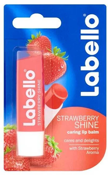 Labello Strawberry Shine maitinantis lūpų balzamas