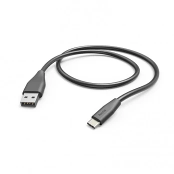 Cable Hama USB A 2.0 - Type C plug 1,5m black