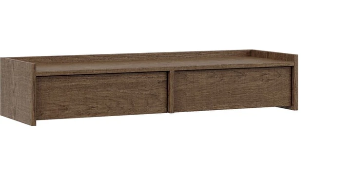 Sieninis konsolinis staliukas su stalčiais Japandi KT2S, 105x34x21.5 cm, ruda