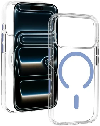 Dėklas Liavec Pure Case with camera control button do Iphone 18 Pro Max/17 Pro Max Šviesiai mėlynas