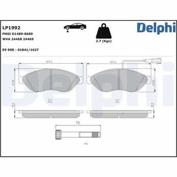 DELPHI LP1992 Brake pad set