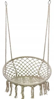 Sėdimas hamakas-sūpynės Boho, 82 cm, ecru