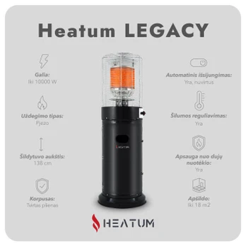 Šildytuvas Heatum Legacy su dujų balionu