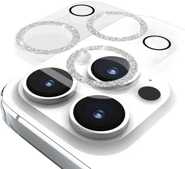 Case-Mate Sparkle Lens Protector – apsauginis stiklas, skirtas iPhone 15 Pro / iPhone 15 Pro Max kamerai (Twinkle)