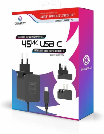 Oniverse Switch 45 W -pikalaturi, Switch / Switch OLED / Switch Lite