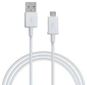 CABLE 1A MICRO USB Baltas 1M