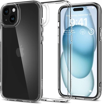 Spigen Ultra Hybrid dėklas Apple iPhone 15 6.1", skaidrus
