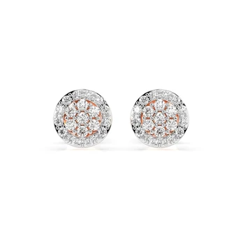 Auksiniai auskarai su deimantais „Diamond Blossom X“