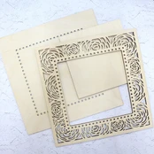 Square Lace Frame Roses Small OR-028 kaina