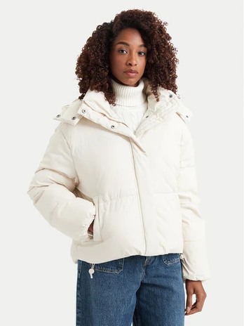 Simple Žieminė striukė 62KUDP104 Šviesiai smėlinė Regular Fit
