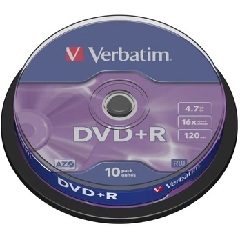 Verbatim DVD+R Matt Silver 4.7GB 16x 10pcs