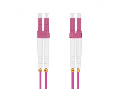 helos LWL OM4 Patchkabel Duplex LSZH 3,0mm LC/LC erikaviolett 1,5m