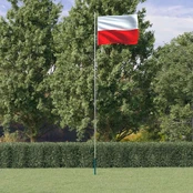 Lenkijos vėliava su stiebu, aliuminis, 6,23m kaina
