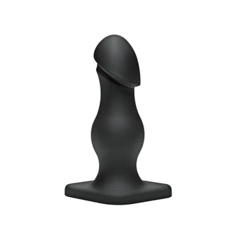 Doc Johnson Rumpy Silicone Anal Plug Set Flexible Matte Juodas 2 pcs
