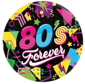 Fiesta 80´s Forever paptallerkner, 23 cm