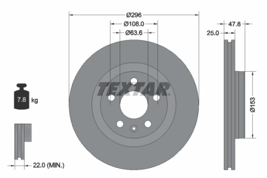 TEXTAR 92323905 Brake Disc