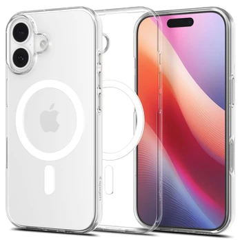 Skaidrus / baltas dėklas Apple iPhone 17 telefonui "Spigen Liquid Crystal MAG Magsafe"