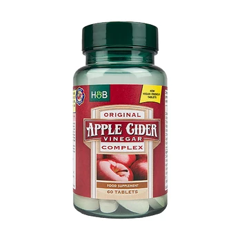 HOLLAND & BARRETT APPLE CIDER VINEGAR COMPLEX maisto papildas, 60 tablečių
