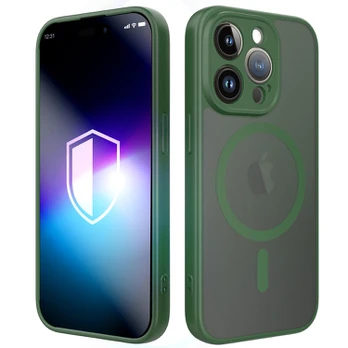 Dėklas 3MK Misty MagCase do Apple iPhone 15 Pro Max žalia