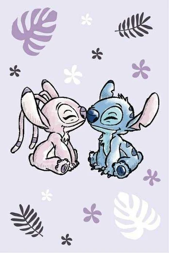 Koc polarowy 100x150 Lilo and Stitch violetinė JF24