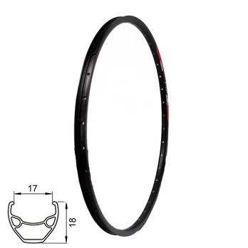 Ratlankis 28/29", HL20D disk 36H, dvigubas, su kniedėmis (juodas)