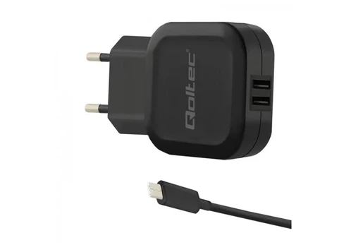 QOLTEC 50188 kintamosios srovės adapteris 17W 5V 3.4A 2xUSB+USB typC