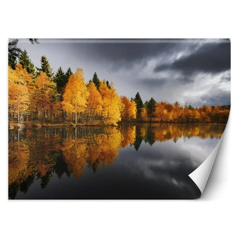 Fototapetai, Rudens miškas prie ežero