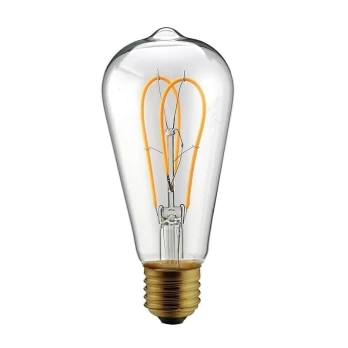 5W E27 LED lemputė Vintage Curved Clear ST64