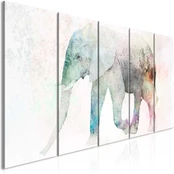 Artgeist Paveikslas - Painted Elephant (5 Parts) Narrow kaina