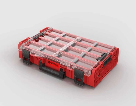 Q-Brick Organizer mit extra langen Behältern Qbrick System ONE 2.0 ORGANIZER XL LONG BIN Raudonas Ultra HD